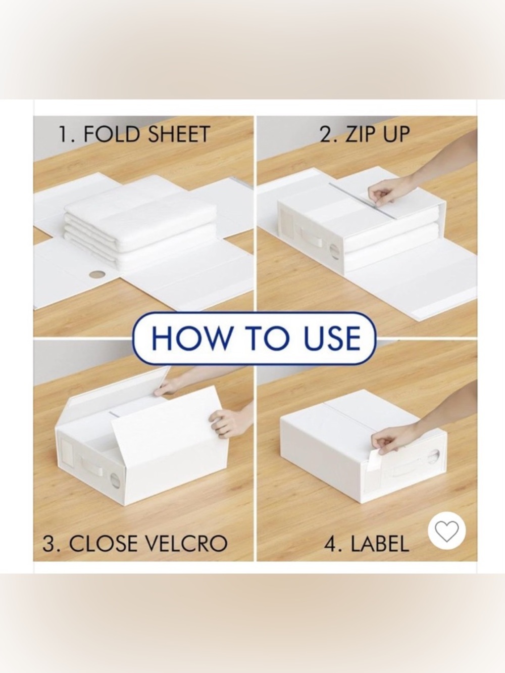 Bed sheet organizer and storage